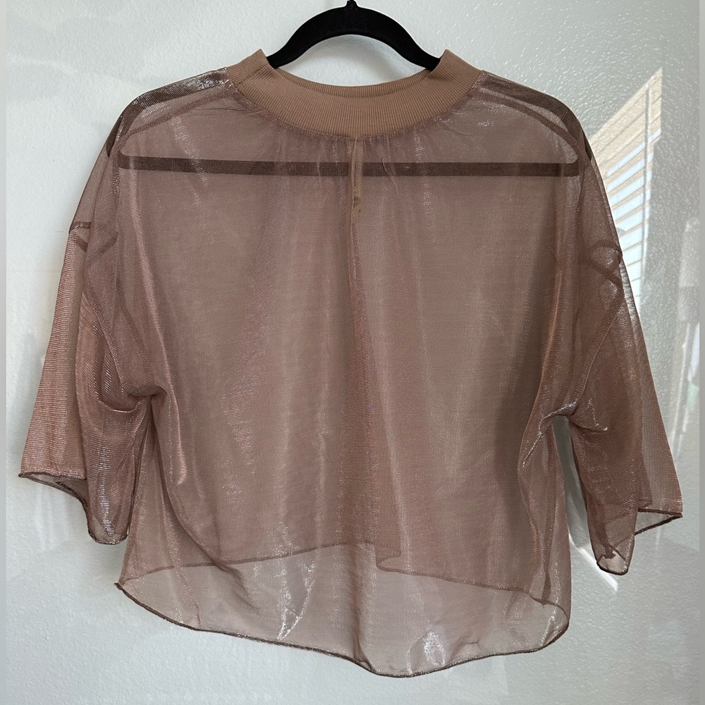 Transparent shimmery top